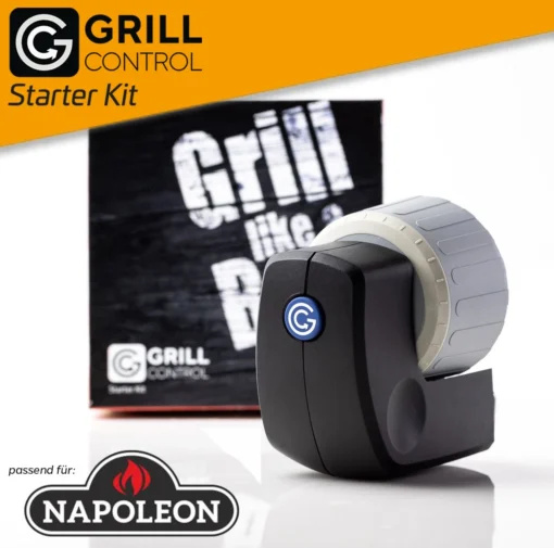 Napoleon Prestige Pro 825-3 Edelstahl Gasgrill Inkl. Drehspieß Und Bodenbeleuchtung - Modell 2023 - SMART Deal Inkl. Grillfürst Grill Control Mit Companion Device Und Einstichthermometer -Outdoor Grill Verkauf Grill Control Smart Grill Grillsteuerung Napoleon