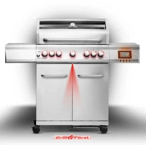 Grillfürst G521G Smart Grill - Mit Automatischer Temperatursteuerung, Hochtemperaturbrenner, Heckbrenner Und Gusseisen Rosten -Outdoor Grill Verkauf Grillfuerst Smart Grill G521 mit Bodenprojektion