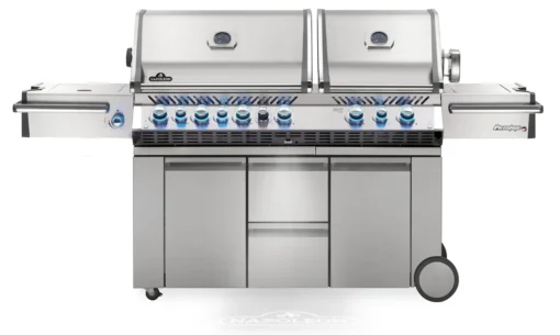 Napoleon Prestige Pro 825-3 Edelstahl Gasgrill Inkl. Drehspieß Und Bodenbeleuchtung - Modell 2023 - SMART Deal Inkl. Grillfürst Grill Control Mit Companion Device Und Einstichthermometer -Outdoor Grill Verkauf Napoleon Prestige Pro 825 Gasgrill PRO825RSBIPSS